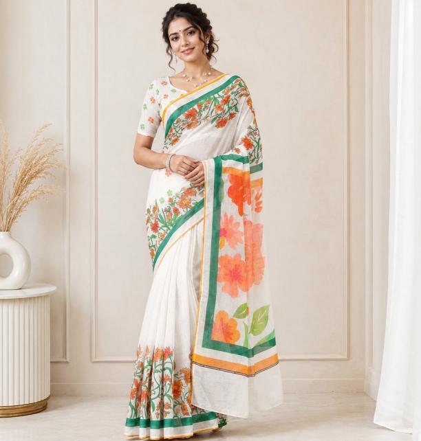 Vastrangan digital print wedding designer surat saree market